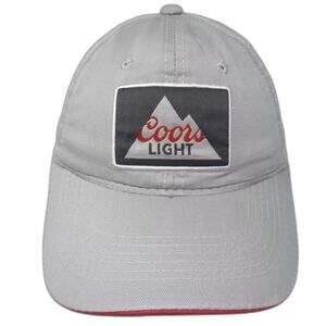 MillerCoors Baseball Cap Gray Red OS Adjustable Slideback Embroidered Logo Hat